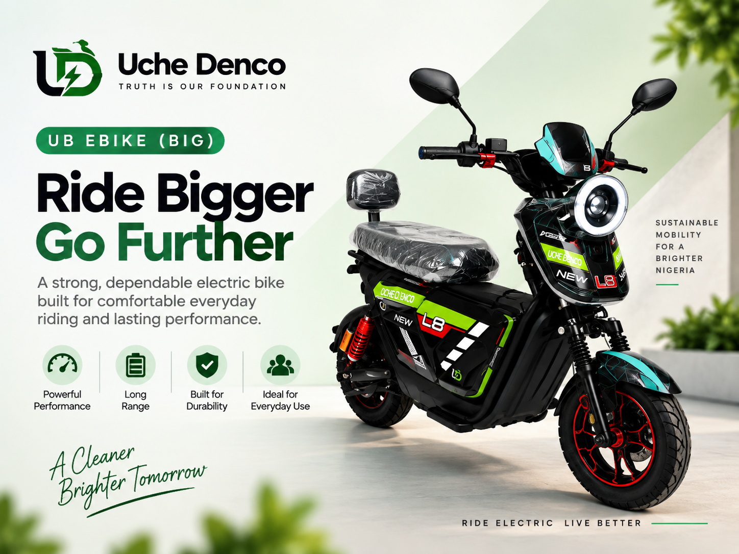 Ride Bigger with the UB EBIKE (BIG)